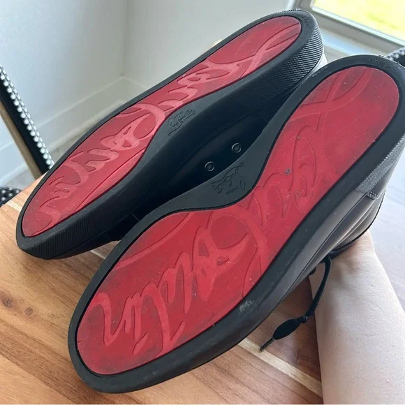 Christian Louboutin Black and Red Sneakers - Picture 10 of 11